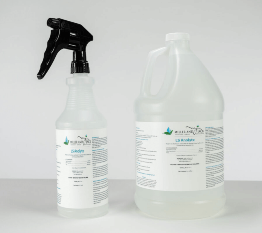 LS Anolyte Disinfectant by Miller and Jack